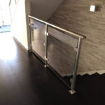 Glass and metal railings